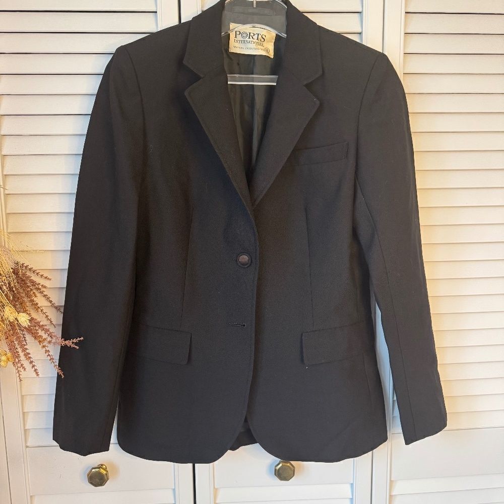 PORTS INTERNATIONAL Black Blazer 6